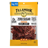 Tillamook Country Smoker Zero Sugar Beef Jerky, Black Pepper, 6.5 Ounce — Backpack-Friendly Smoked Snack for Campsite and Boat Days