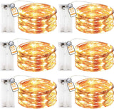 innotree LED Fairy Lights – IP65 Waterproof Patio String Lights, 10ft Battery Operated Copper Wire Strands 6-Pack