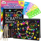 ZMLM Scratch Paper Art Notebooks – Mess-Free Creative Toy for Kids Ages 3-10, Safe Playroom Activity for Boys and Girls