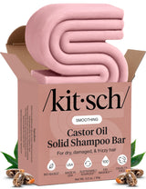 Kitsch Castor Oil Shampoo Bar – Spill-Proof Solid Wash for Camping and Hiking Trips