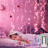 suddus Curtain Lights for Nursery and Kids Room – Cool-to-Touch 200 LED String with 6-Hour Auto Shutoff Timer