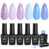 Beetles Mermaid Pearl Gel Polish Set – Birthday Gift for Women Who Love Shimmer Nail Art, DIY Manicure Starter Kit