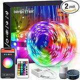 DAYBETTER Smart WiFi LED Strip Lights – Clean Under Cabinet & Behind TV Accent, Hidden Wire RGB Design