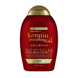 OGX Frizz-Free + Keratin Smoothing Oil Shampoo – Aromatherapy Shower Treatment for Frizzy Hair, 13 Fl Oz