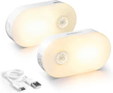 Lyridz Rechargeable Mini Night Light for Clean Modern Interiors, 3 Inch Wireless LED with Hidden Magnetic Mount for Clutter Free Walls