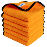 MR.SIGA Microfiber Car Wash Towels – Quick-Dry Reusable Cloths for Efficient Auto Detailing Sessions, Gold 12 Pack