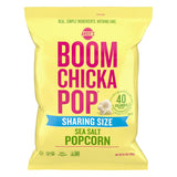 Angie's BOOMCHICKAPOP Sea Salt Popcorn – Nut Free Lunchbox Snack for School Age Kids, 6.7 oz Party Bag