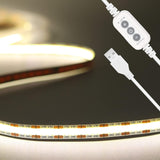 PAUTIX 5V COB LED Strip Light – Cool-to-Touch, Low-Voltage USB Lighting Safe for Kids' Rooms, Pet Areas, and Bedside Use