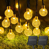 Brightown Solar Globe String Lights – 72ft Weatherproof Hanging Lights for Porch Garden and Pergola