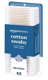 Amazon Basics Double-Tipped Cotton Swabs for Baby Nursery, Safe Ear and Nose Care for Infants and Toddlers