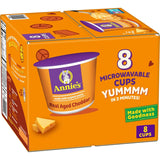 Annie's Organic Mac & Cheese Microwaveable Cups – Quick Study Break Lunch for College Students, 8 Count 2.01 oz