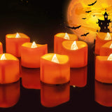 Homemory Orange LED Tea Lights 12 Pack Gift Ready — Thoughtful Housewarming and Hostess Present for Fall Loving Friends and Family