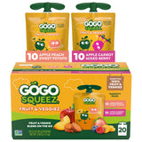 GoGo squeeZ Applesauce Variety Pack – Worry Free Toddler Snack with BPA Free Pouches, Non GMO and Kosher