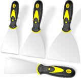 Putty Knife Set 4-Piece – Rounded-Edge Wall Repair Tools Safe Around Children and Pets