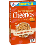 Cheerios Pumpkin Spice Gluten Free Cereal for Road Trip Cooler Bag, Portable Whole Grain Family Snack