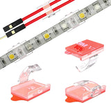 ATB Weatherproof LED Strip Mounting Clips for Backyard Patio Lighting and Outdoor String Strip Setup, 100 Pack Clear Brackets