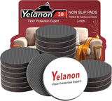 Yelanon Self Adhesive Furniture Grippers – Family-Safe Anti-Slide Pads for Hardwood and Tile Floors