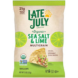 Late July Snacks Organic Multigrain Tortilla Chips Sea Salt and Lime 7.5-oz. Bag as a Thoughtful Hostess and Housewarming Gift