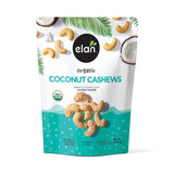 Elan Organic Coconut Cashews – Thoughtful Birthday Gift for Her, Gourmet Glazed Snack Pouch, 5.6 oz