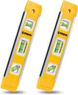 WORKPRO Compact 9 in Bubble Level with Magnetic Base – Speeds Up Picture Hanging and Shelf Mounting in Any Home
