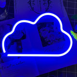 LUCIFER Cloud Neon Sign – Flameless Battery Powered LED Wall Light for Bedroom and Nursery, No Heat No Glass Child and Pet Safe Decor