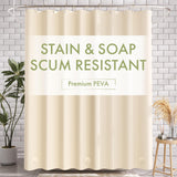 AmazerBath Shower Curtain Liner – Clear PEVA Liner for a Clean Bathroom Aesthetic, Lightweight Wipe-Clean Design
