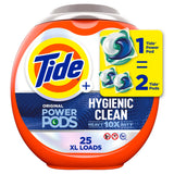 Tide Hygienic Clean Power PODS Laundry Detergent Pacs – Calming Post-Workout Refresh for Gym Bag Cleaning Station, Original Scent