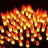 Brizled Candy Corn String Lights – Outdoor Patio and Fence Lighting, Water-Resistant 100-Count Set