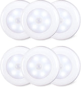 STAR-SPANGLED 6 Pack Motion Sensor Lights – Practical Housewarming Gift for New Homeowners and Renters