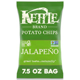 Kettle Brand Potato Chips Jalapeno Kettle Chips, 13 Oz Family-Size – Travel-Ready Snack for Road Trips and Campouts