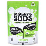 Molly's Suds Fragrance-Free Dishwasher Detergent for Allergy-Prone Families, Unscented Pods