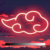 Dleouly Anime Cloud Neon Sign – Cozy Bedroom Decor Accent with Dimmable Glow, 12 x 7 Inch Wall Mounted Light