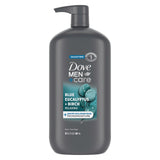 Dove Men+Care Relaxing Blue Eucalyptus + Birch Body and Face Wash for Men – Thoughtful Birthday Grooming Gift, 30 oz