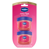 Vaseline Rosy Lips Mini Tinted Lip Balm 2 Pack – Thoughtful Holiday Gift for Friends and Coworkers, Pocket Size Lip Care for Party Favors