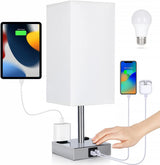 Soilsiu Touch Desk Lamp with USB-C and AC Outlets, Focused Task Lighting for Home Office Setups