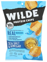 Wilde Protein Chips Sea Salt and Vinegar – Compact Snack for Travel Carry Ons and Road Trip Stops