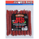 Old Wisconsin Hot & Spicy Sausage Snack Sticks – Campfire-Ready Jerky Alternative for Backpacking