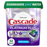 Cascade Platinum Plus ActionPacs for Mindful Households, Rinse-Aid-Free Dishwasher Detergent for Cleaner Living