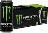 Monster Original Green Energy Drink 16oz Cans 15-Pack – On-the-Go Buzz for Hiking and Long Drives