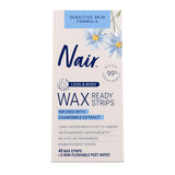 Nair Sensitive Hair Remover Strips – Calming Self-Care Hair Removal for the Vanity, Dermatologist-Tested Chamomile