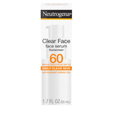 Neutrogena Clear Face Sunscreen Serum – 80-Minute Water-Resistant Defense for Beach and Pool Days