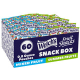 Welch's Fruit Snacks Mixed & Summer Fruit Variety – No Added Sugar Vitamin Snack for Gym Bag and Bedtime Sweet Tooth, Bulk Single-Serve Pouches