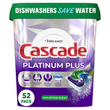 Cascade Platinum Plus ActionPacs for Mindful Households, Rinse-Aid-Free Dishwasher Detergent for Cleaner Living