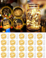 Brightown Fairy Lights Battery Operated – Waterproof Mini String Lights 20 Pack for Patio Table and Outdoor Dining, Warm White