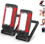 YiaMia Magnetic LED Tool Light 2 Pack – Thoughtful Birthday Gift for Him, USB-C Rechargeable Flashlight for Mechanics and DIYers