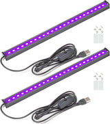 GREENIC USB Black Light Bar 1ft – Slim UV LED Strip with Black Finish for Clean Modern Home Lighting