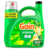 Gain Liquid Laundry Detergent Original Scent for Patio Towel Loads, Bulk Laundry Soap