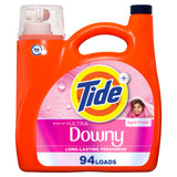 Tide Plus Downy April Fresh Liquid Detergent – April Fresh Scented 105-Load Wash for Bedtime and Bath Towel Refresh