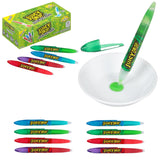 Bazooka Juicy Drop Gel Pen Candy – Safe Shelf-Stable Trick-or-Treat Handout for Kids, 12 Count Variety Pack