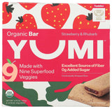 Yumi Strawberry Rhubarb Bar – Healthy Lunchbox Snack for Preschool and Daycare Kids, No Added Sugar